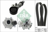 Schaeffler INA 529037130 - Bomba de agua + kit de correa poli V