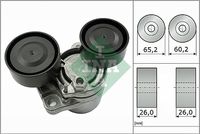 Schaeffler INA 534050510 - Dinámica de frenado / conducción: para vehículos con Dynamic Drive<br>Ancho de la superficie de contacto de los rodillos [mm]: 26<br>Material de carcasa: Aluminio<br>Material rodillos de rodadura: Plástico<br>Diámetro exterior [mm]: 60,5<br>Diámetro exterior [mm]: 65<br>Tipo de servicio: automático<br>