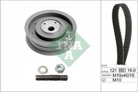 Schaeffler INA 530016210 - Ancho [mm]: 18<br>Número de dientes: 121<br>Correas: con perfil de dientes trpezoidal<br>Peso [kg]: 1,2<br>Equipos/Rodillos: incl. rodillo tensor<br>para OE N°: 051 198 119<br>