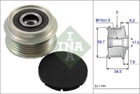 Schaeffler INA 535003410 - Rueda libre alternador