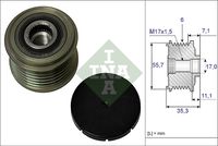 Schaeffler INA 535003710 - Rueda libre alternador