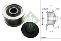 Schaeffler INA 535004610 - Rueda libre alternador