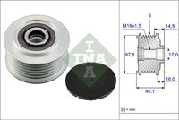 Schaeffler INA 535004710 - Rueda libre alternador