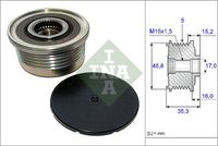 Schaeffler INA 535004810 - para n° fabricante: F-229643.XX<br>para n° fabricante: F-556602.XX<br>para n° fabricante: F-560843.XX<br>Número de canales: 6<br>Distancia del primer canal [mm]: 11,7<br>Artículo complementario / información complementaria 2: se requiere herramiente especial para montaje<br>SVHC: No existen sustancias SVHC<br>