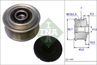 Schaeffler INA 535007910 - Rueda libre alternador