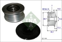 Schaeffler INA 535008410 - Rueda libre alternador