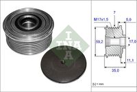 Schaeffler INA 535008710 - Rueda libre alternador