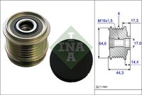 Schaeffler INA 535013010 - Ancho [mm]: 35<br>Diámetro interior [mm]: 17<br>Diámetro exterior [mm]: 64,7<br>Par apriete [Nm]: 85<br>Número de nervaduras: 6<br>Peso [kg]: 0,654<br>Artículo complementario / información complementaria 2: con tapa<br>