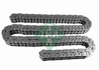 Schaeffler INA 553023810 - nº de motor hasta: 41626892<br>Modelo cadena: Dúplex<br>Dimensión de la cadena de distribución: D67HR<br>Dimensión de la cadena de distribución: D67HP<br>Número de eslabones: 190<br>Modelo cadena: con grillete de unión<br>Peso [kg]: 1,701<br>Artículo complementario / información complementaria 2: se requiere herramiente especial para montaje<br>