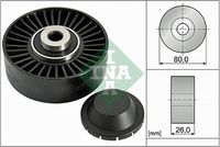 Schaeffler INA 532037020 - Equipamiento de vehículo: para vehículos con climatizador<br>Ancho de la superficie de contacto de los rodillos [mm]: 25<br>Ancho [mm]: 34<br>Diámetro exterior [mm]: 80<br>Material: Plástico<br>Peso [kg]: 0,140<br>