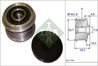 Schaeffler INA 535020310 - para n° fabricante: F-239807.XX<br>para n° fabricante: F-563248.XX<br>para n° fabricante: F-570802.XX<br>Ancho [mm]: 38<br>Número de nervaduras: 6<br>Diámetro exterior [mm]: 53,8<br>Artículo complementario / información complementaria 2: se requiere herramiente especial para montaje<br>