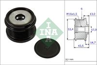 Schaeffler INA 535023710 - Rueda libre alternador