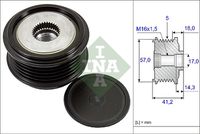 Schaeffler INA 535024810 - para n° fabricante: F-236071.XX<br>Número de canales: 5<br>Distancia del primer canal [mm]: 18,4<br>Ancho [mm]: 40,3<br>Diámetro 1/Diámetro 2 [mm]: 57,0/17,0<br>Artículo complementario / información complementaria 2: se requiere herramiente especial para montaje<br>SVHC: No existen sustancias SVHC<br>