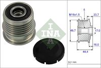 Schaeffler INA 535001110 - Rueda libre alternador