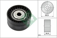 Schaeffler INA 532053410 - Unidades accionadas: Alternador<br>Lado de montaje: a la izquierda arriba<br>Superficie: liso<br>Material: Plástico<br>Diámetro exterior [mm]: 60<br>Diámetro interior [mm]: 10<br>Ancho [mm]: 30<br>