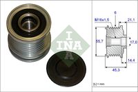 Schaeffler INA 535003610 - Rueda libre alternador