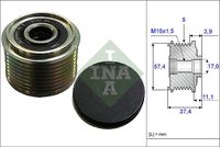 Schaeffler INA 535006810 - Rueda libre alternador