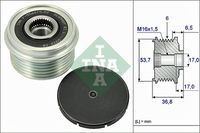 Schaeffler INA 535007410 - Rueda libre alternador