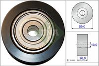 Schaeffler INA 532073710 - Polea inversión/guía, correa poli V