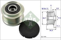 Schaeffler INA 535016010 - Rueda libre alternador