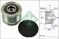 Schaeffler INA 535016810 - Rueda libre alternador