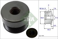 Schaeffler INA 535 0172 10 - Rueda libre alternador