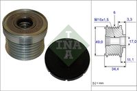 Schaeffler INA 535018310 - Rueda libre alternador