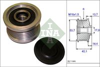 Schaeffler INA 535020210 - Rueda libre alternador