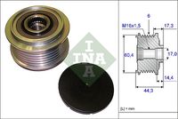 Schaeffler INA 535020710 - Rueda libre alternador