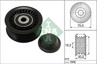 Schaeffler INA 532066810 - Ancho de la superficie de contacto de los rodillos [mm]: 30<br>Material rodillos de rodadura: Plástico<br>Diámetro exterior [mm]: 75<br>Número de nervaduras: 7<br>Peso [kg]: 0,196<br>