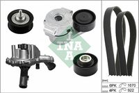 Schaeffler INA 529030130 - cantidad de rodillos de rodadura: 3<br>cant. correas: 2<br>Longitud [mm]: 1670<br>Número de nervaduras: 6<br>Longitud 2 [mm]: 922<br>Número de nervaduras 2: 4<br>