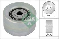 Schaeffler INA 532092110 - Unidades accionadas: Compresor de climatización<br>Superficie: liso<br>Material: Metal<br>Número de canales: 0<br>Diámetro exterior [mm]: 60<br>Ancho [mm]: 34<br>