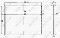 NRF 14627 - Panal del radiador, refrigeración del motor