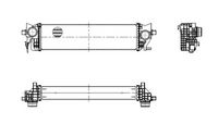 NRF 309112 - N.º de chasis (VIN) desde: 45020<br>N.º de chasis (VIN) desde: 49372<br>Material aletas refrigeradoras: Aluminio<br>Tipo de refrigeración: refrigerado por aire<br>Profundidad de red [mm]: 80<br>Longitud de red [mm]: 615<br>Ancho de red [mm]: 161<br>Material depósitos de agua (radiador): Plástico<br>Tipo radiador: Aletas refrigeración soldadas<br>