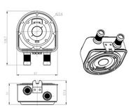 NRF 31836 - Radiador de aceite, aceite motor