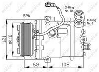 NRF 32197 - Compresor, aire acondicionado - EASY FIT