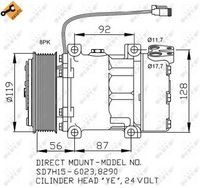 NRF 32703 - Compresor, aire acondicionado - EASY FIT