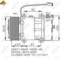 NRF 32705 - Compresor, aire acondicionado - EASY FIT