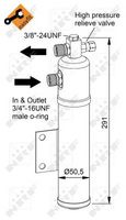 NRF 33366 - Restricción de fabricante: Stationairy A/C only<br>Material: Acero<br>Diámetro [mm]: 51<br>Altura [mm]: 412<br>Artículo complementario / información complementaria 2: con junta tórica<br>