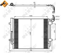 NRF 350054 - Condensador, aire acondicionado - EASY FIT