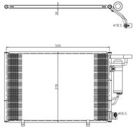 NRF 350456 - año construcción hasta: 06/2016<br>Artículo complementario / información complementaria 2: con secador<br>Material: Aluminio<br>Longitud de red [mm]: 525<br>Ancho de red [mm]: 350<br>Profundidad de red [mm]: 16<br>Agente frigorífico: R 134 a<br>Ø entrada [mm]: 18,5<br>Ø salida [mm]: 18,5<br>Artículo complementario / información complementaria 2: con junta tórica<br>