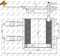 NRF 35367 - Material: Aluminio<br>Longitud de red [mm]: 368<br>Ancho de red [mm]: 341<br>Profundidad de red [mm]: 16<br>Ø entrada [mm]: 11,7<br>Ø salida [mm]: 8,6<br>Artículo complementario / información complementaria 2: con junta tórica<br>