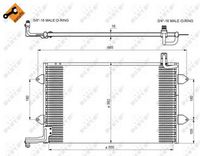 NRF 35584 - Profundidad de red [mm]: 16<br>Longitud de red [mm]: 612<br>Ancho de red [mm]: 340<br>Material: Aluminio<br>Agente frigorífico: R 134 a<br>Agente frigorífico: R 1234yf<br>Artículo complementario / información complementaria 2: sin secador<br>