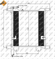 NRF 35837 - año construcción desde: 08/2004<br>Material: Aluminio<br>Longitud de red [mm]: 540<br>Ancho de red [mm]: 490<br>Profundidad de red [mm]: 16<br>Ø entrada [mm]: 14,4<br>Ø salida [mm]: 14,4<br>Artículo complementario / información complementaria 2: con junta tórica<br>