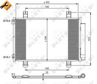 NRF 35854 - Condensador, aire acondicionado - EASY FIT