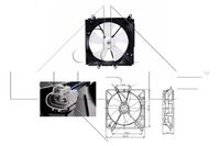 NRF 47016 - Clase de caja de cambios: para caja de cambios manual<br>Equipamiento de vehículo: para vehículos con/sin climatización<br>Clase de caja de cambios: para transmisión automática<br>Tensión [V]: 12<br>Diámetro [mm]: 300<br>