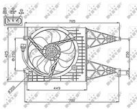 NRF 47744 - Ventilador, refrigeración del motor