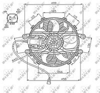 NRF 47747 - Equipamiento de vehículo: para vehículos con climatizador<br>Diámetro [mm]: 398<br>Calefacción / Refrigeración: Ventilador simple<br>Número paletas de ventilador: 7<br>Número de enchufes de contacto: 3<br>Potencia[W]: 336<br>Tensión [V]: 12<br>Artículo complementario/Información complementaria: sin unidad de control<br>Artículo complementario / información complementaria 2: con bastidor radiador (armazón)<br>Artículo complementario / información complementaria 2: sin resistencia<br>