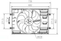 NRF 47916 - Número paletas de ventilador: 7<br>Tipo de servicio: eléctrico<br>Ancho de embalaje [cm]: 12,00<br>Peso neto [g]: 3140<br>h embalaje [cm]: 55,00<br>long. de embalaje [cm]: 80,0<br>