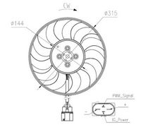 NRF 47970 - Ventilador, refrigeración del motor